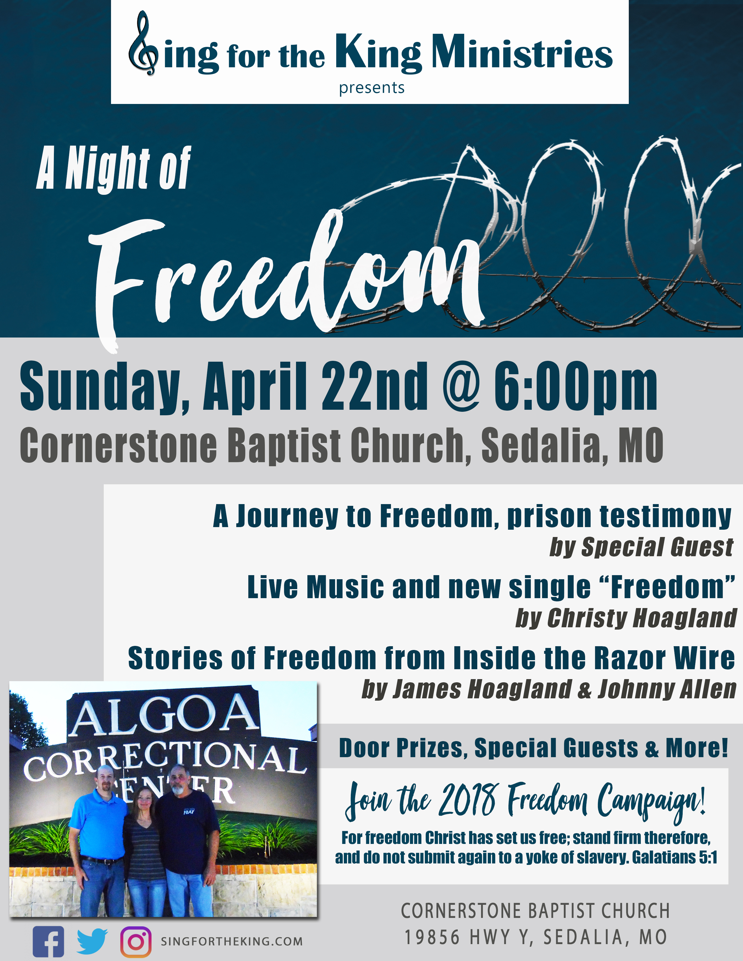 A Night of Freedom poster (1) | Cornerstone Baptist Church